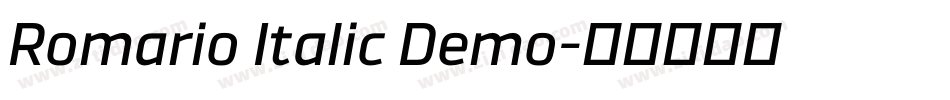 Romario Italic Demo字体转换